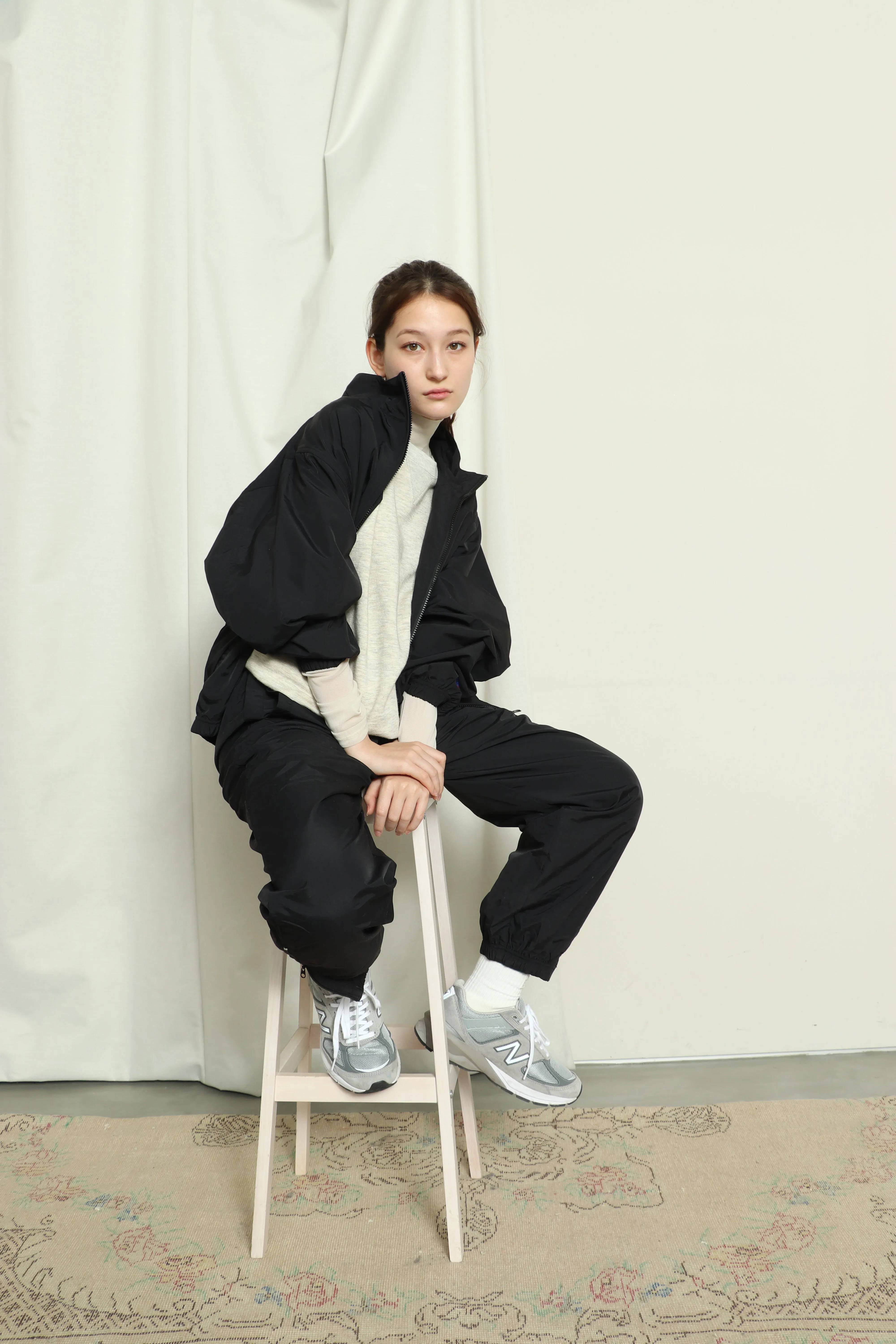 - online Limited -　Nylon Tussah Classic Training Pants 　＜RC-23012＞　BLACK