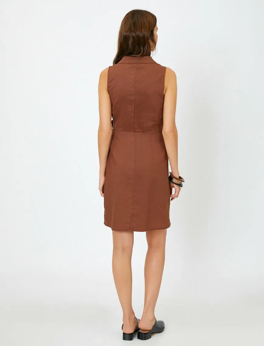 15042 Brown Wrap Dress