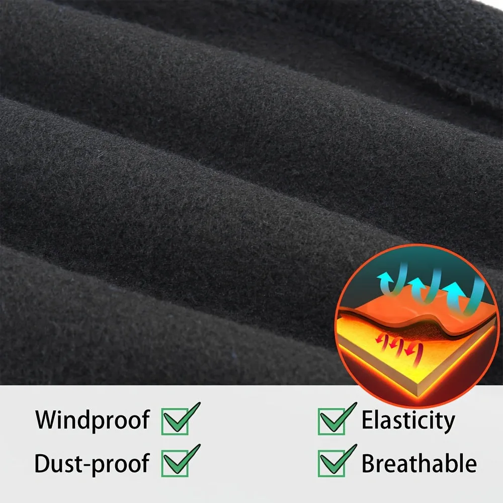 3pcs Winter Fleece Neck Warmer Gaiter Windproof Ski Face Mask Scarf For Cold Weather