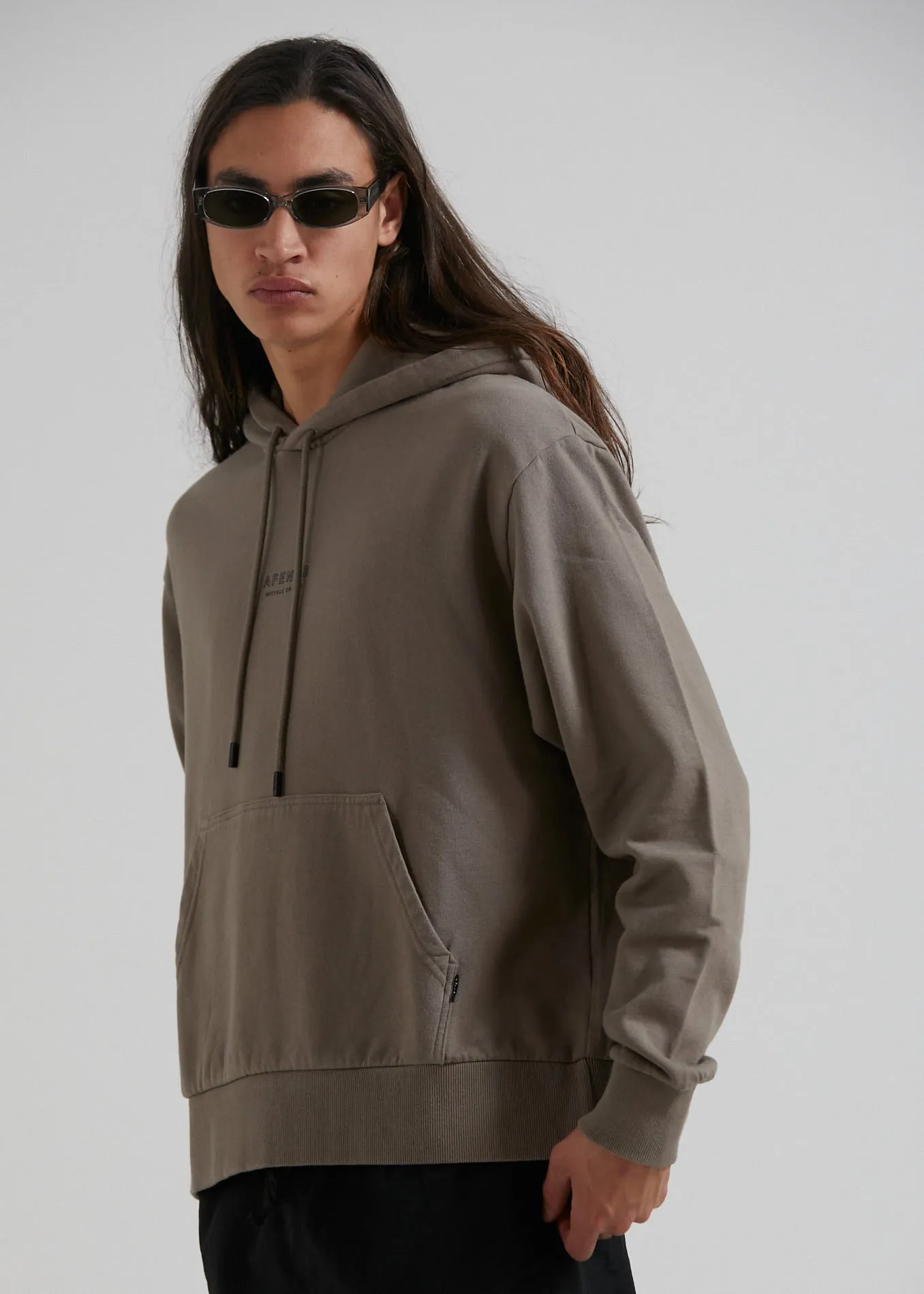 AFENDS Mens Credits - Hoodie - Beechwood