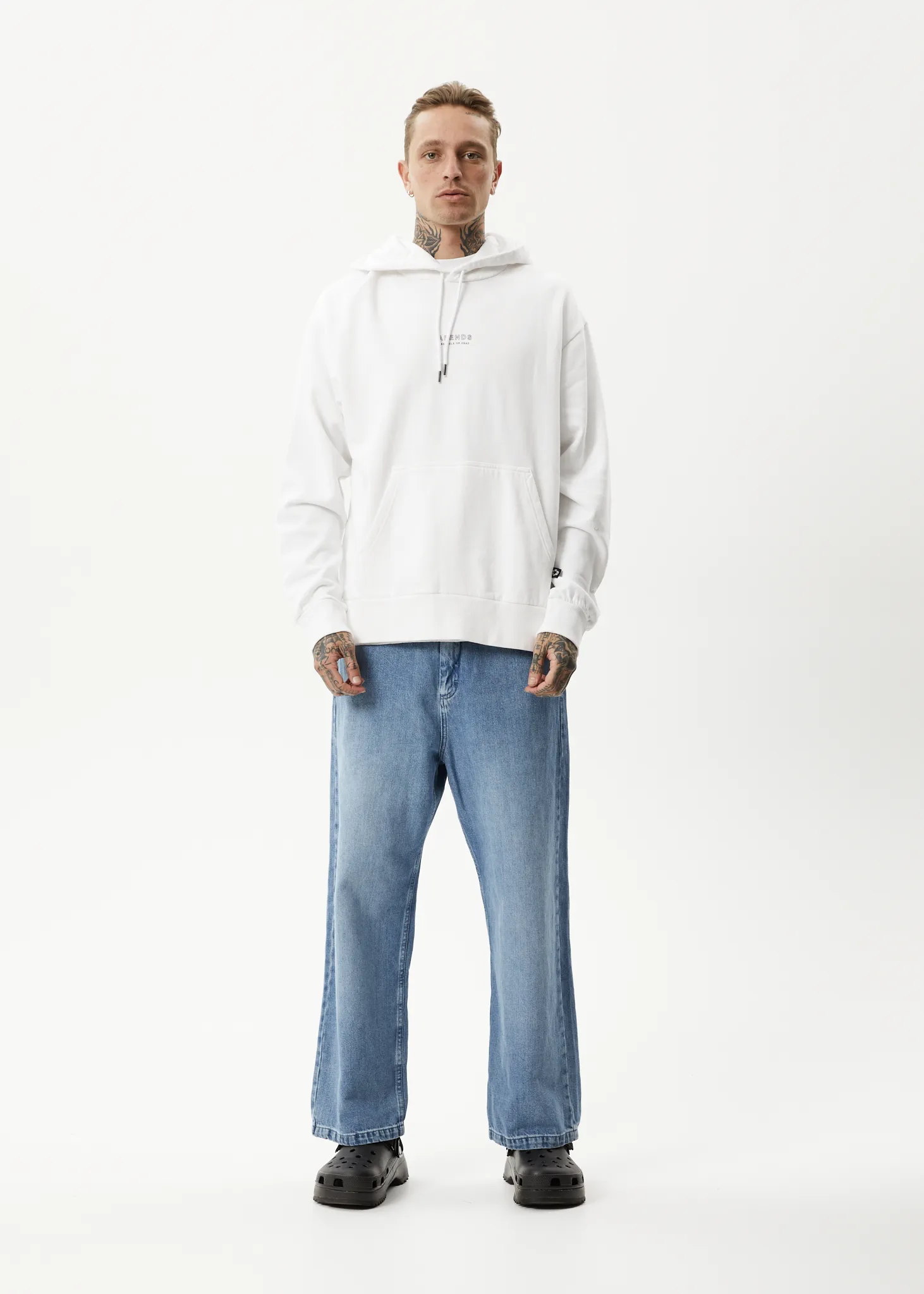 AFENDS Mens Credits - Hoodie - White