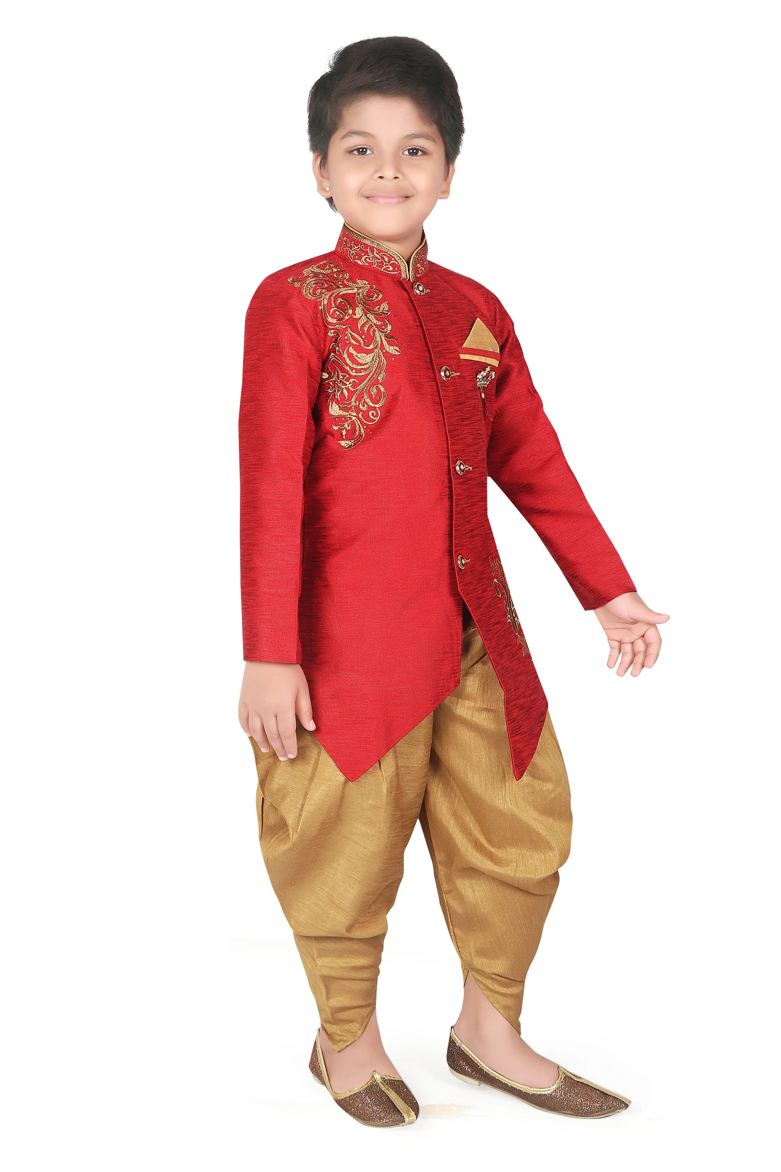 ahhaaaa Embroidered Indo-Western Sherwani for boys (450KZ)