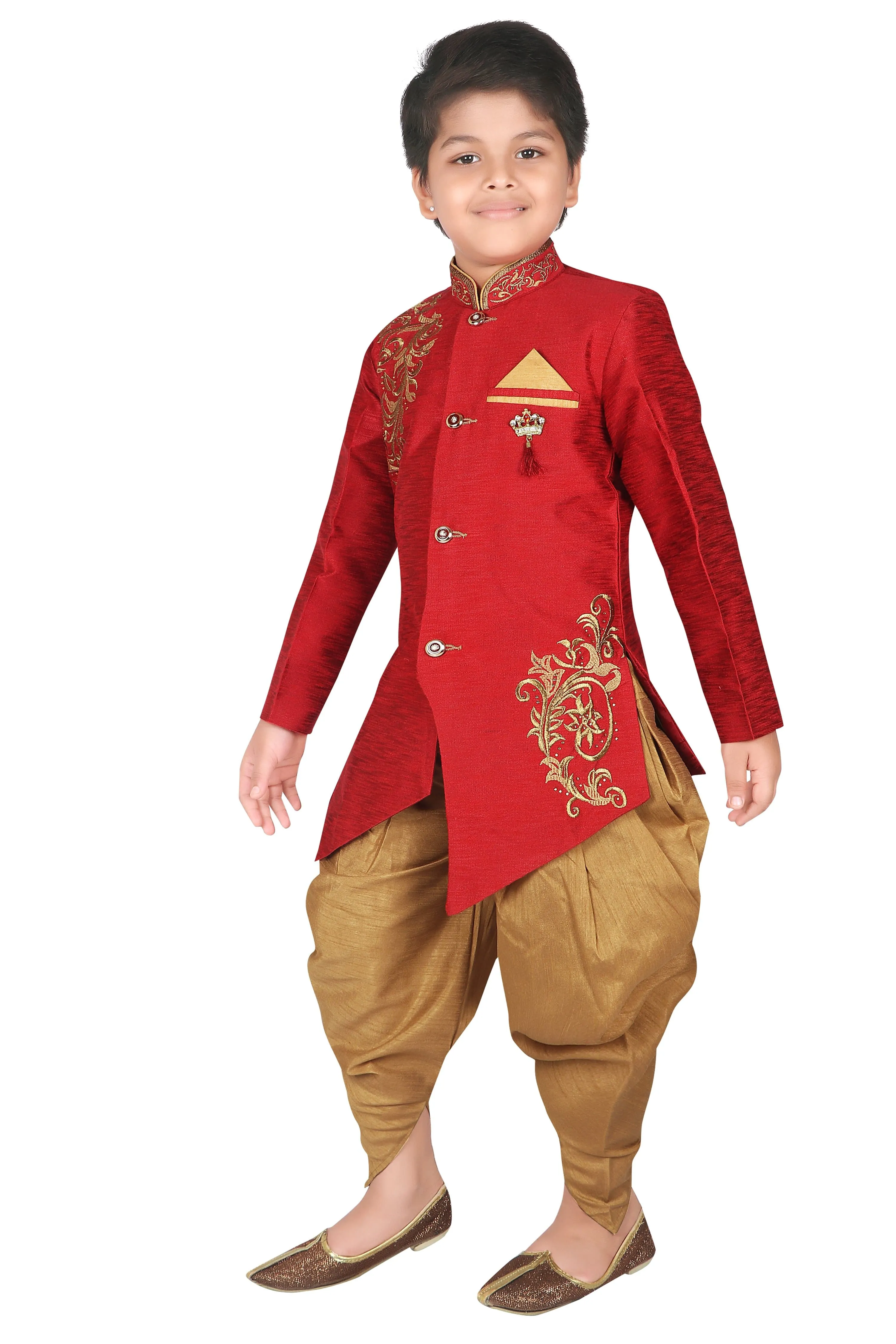 ahhaaaa Embroidered Indo-Western Sherwani for boys (450KZ)