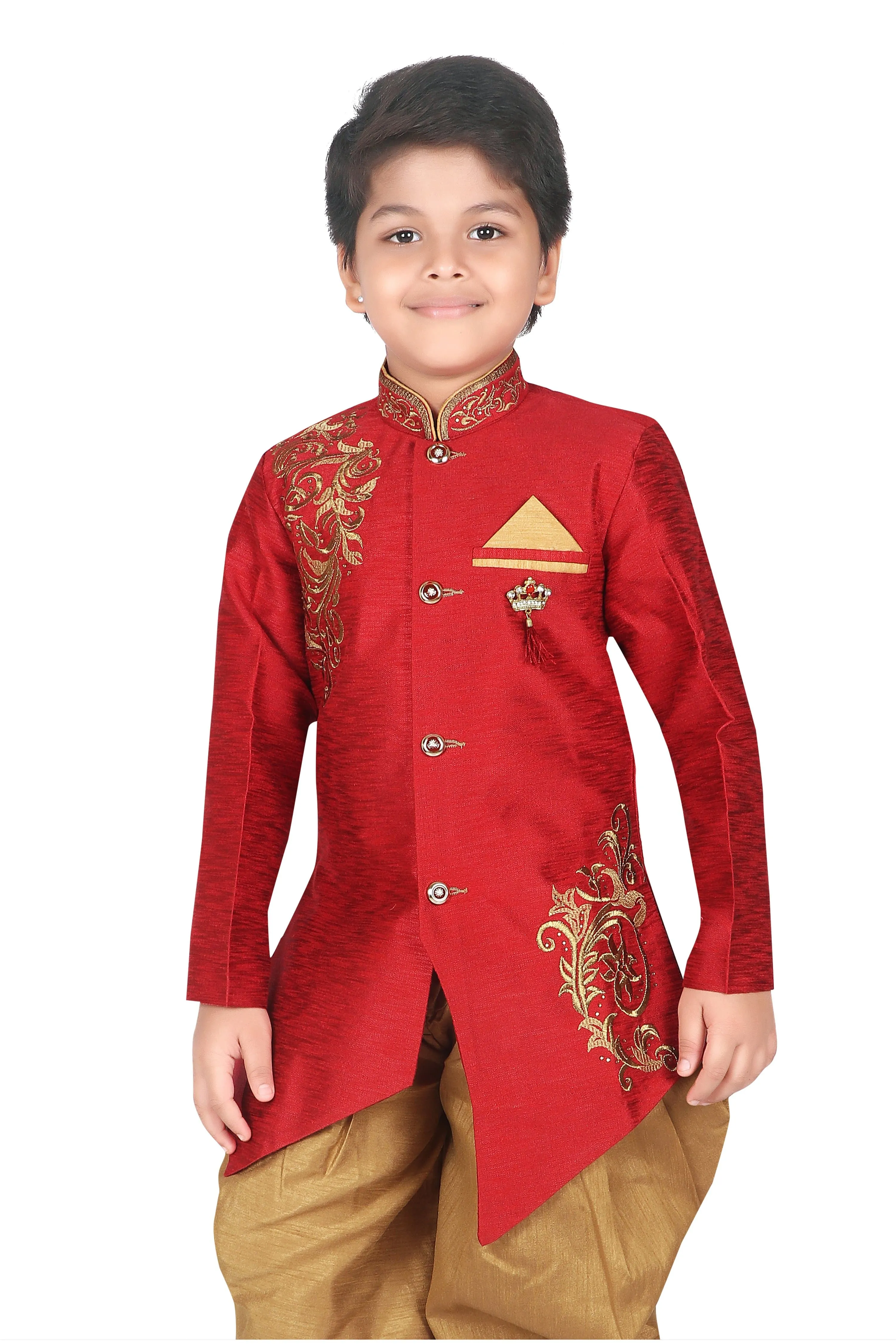 ahhaaaa Embroidered Indo-Western Sherwani for boys (450KZ)