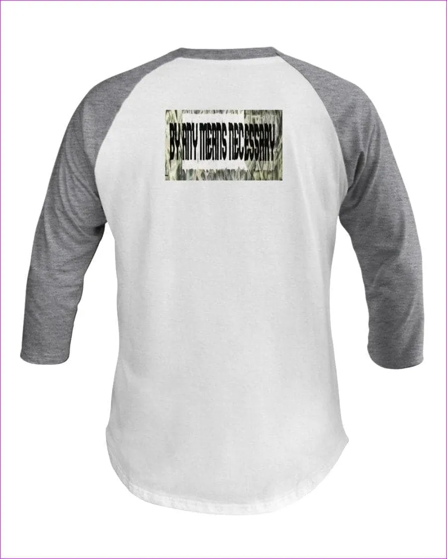 B.A.M.N - By Any Means Necessary Clothing Men's 3/4 Sleeve Raglan Shirt