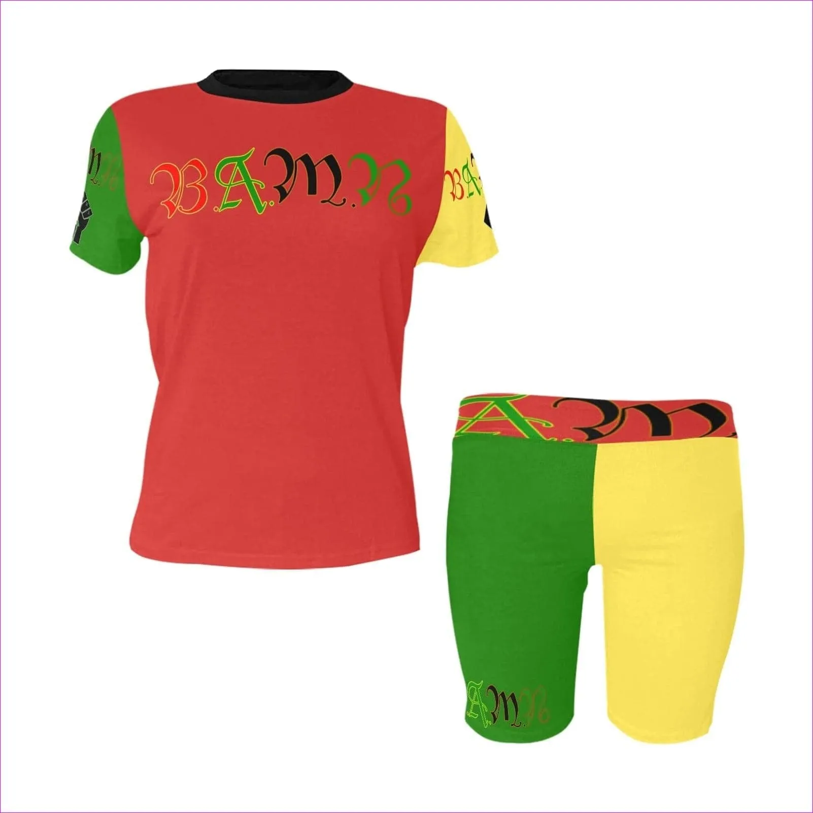 B.A.M.N - By Any Means Necessary Womens Yoga Short Set