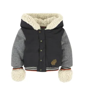 Bi-material Parka   Mittens