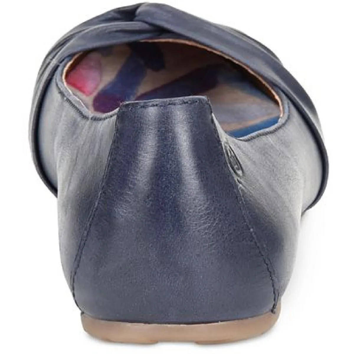 Born Womens Lilly Leather Knot-Front Ballet Flats