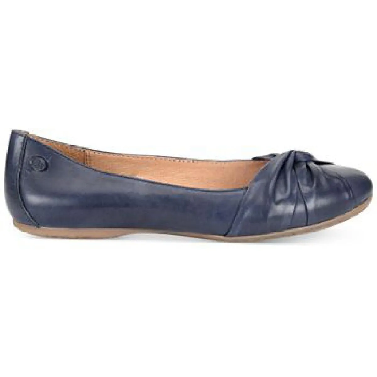 Born Womens Lilly Leather Knot-Front Ballet Flats