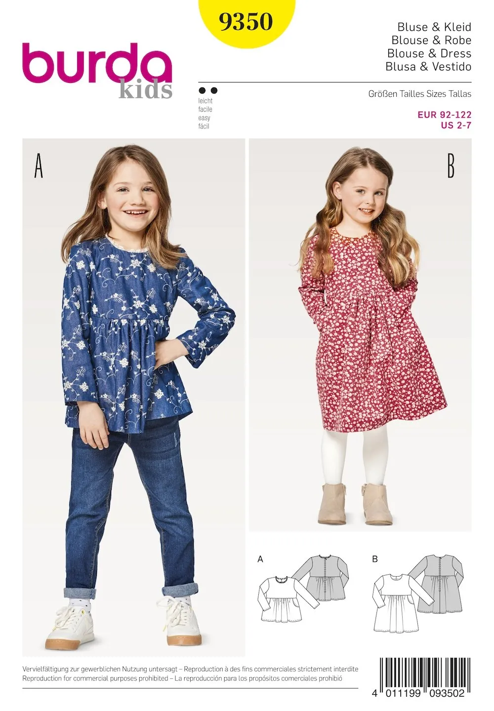 Burda Pattern 9350 (2-7)