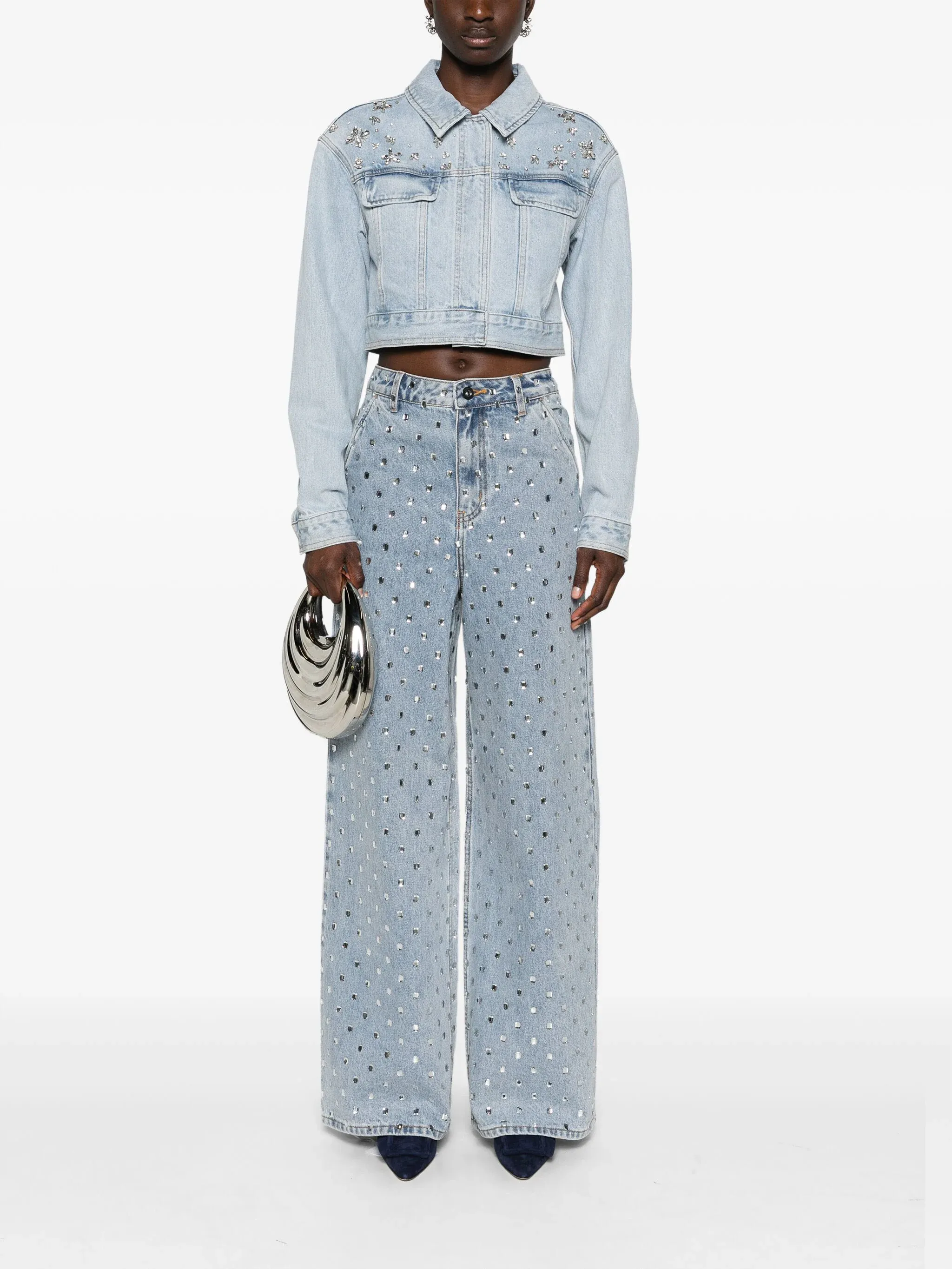 Crystal Embellished Denim Jacket