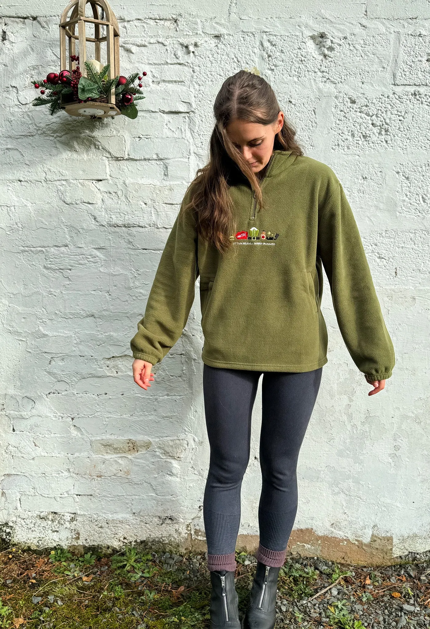 Elf Embroidered Recycled Polyester Quarter Zip Fleece