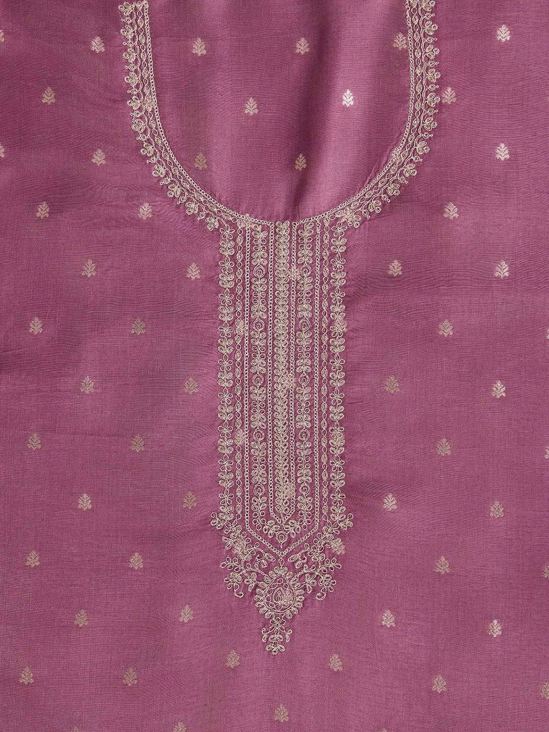Embroidered Unstitched Kurta & Trouser With Dupatta