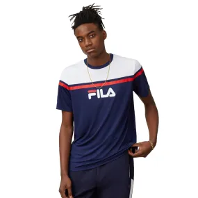 Fila Zelic Crew Men's T-Shirt White-Peacoat-Red