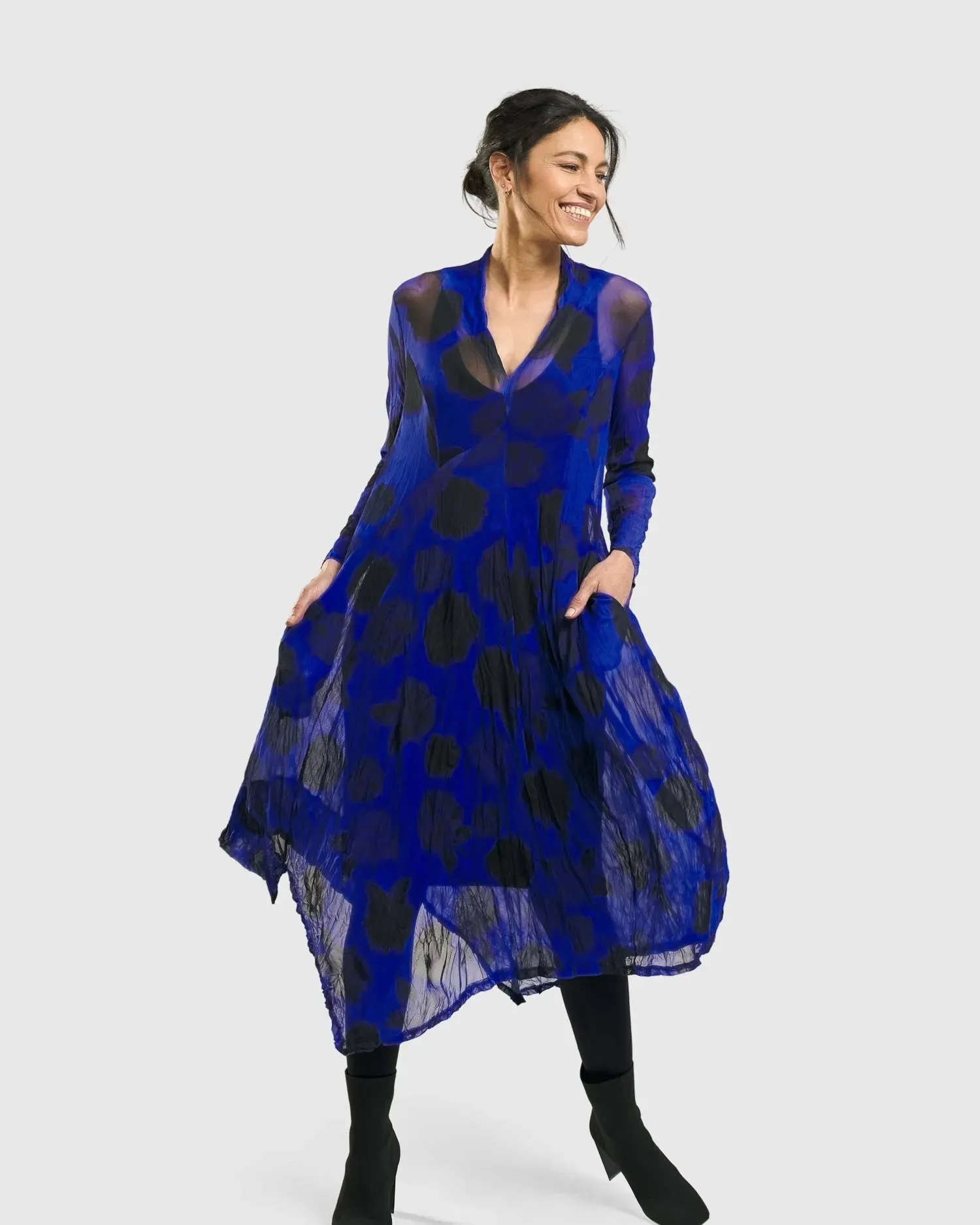 Ladybug A-Line Dress, Royal