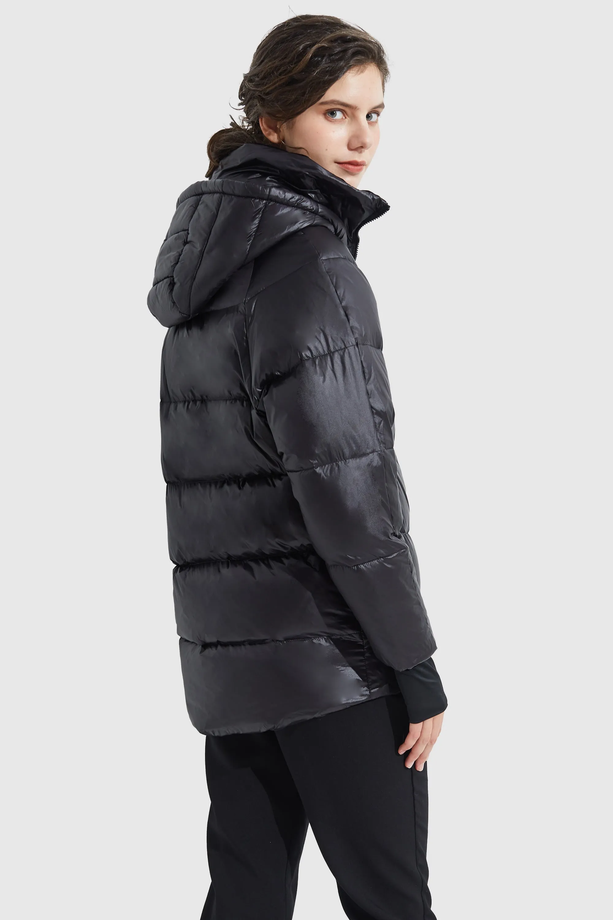 Light Cropped Bubble Puffer Jacket