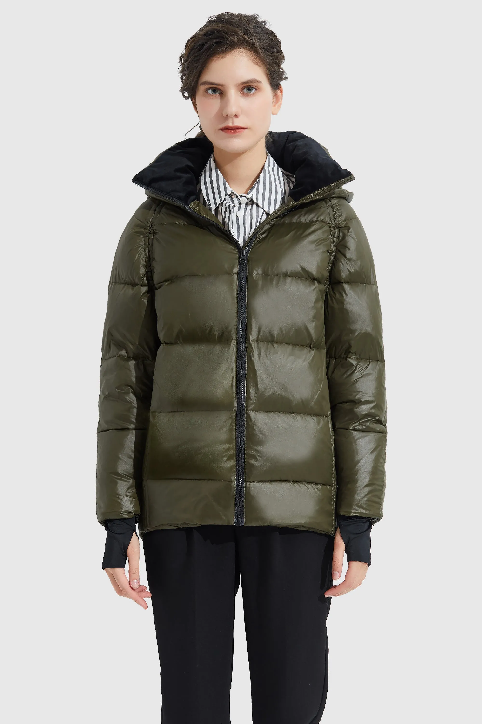 Light Cropped Bubble Puffer Jacket