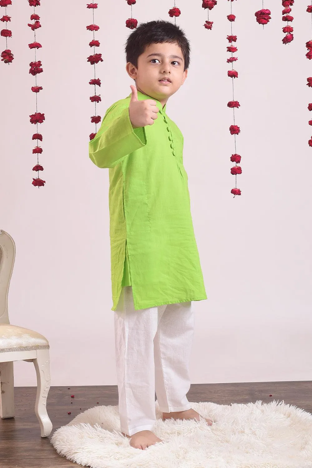 Lime Kurta Set