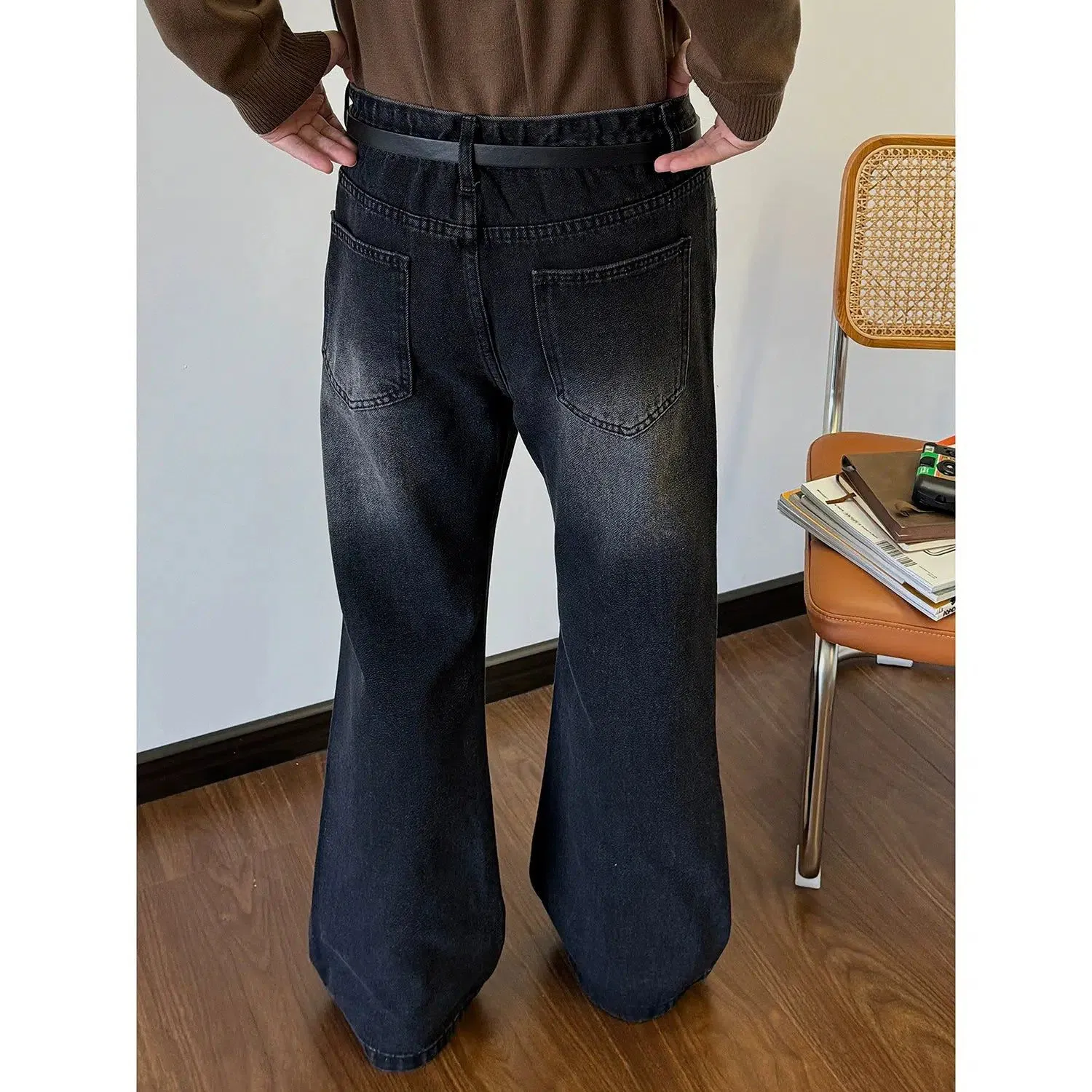 Nine Multi-Whiskers Faded Jeans
