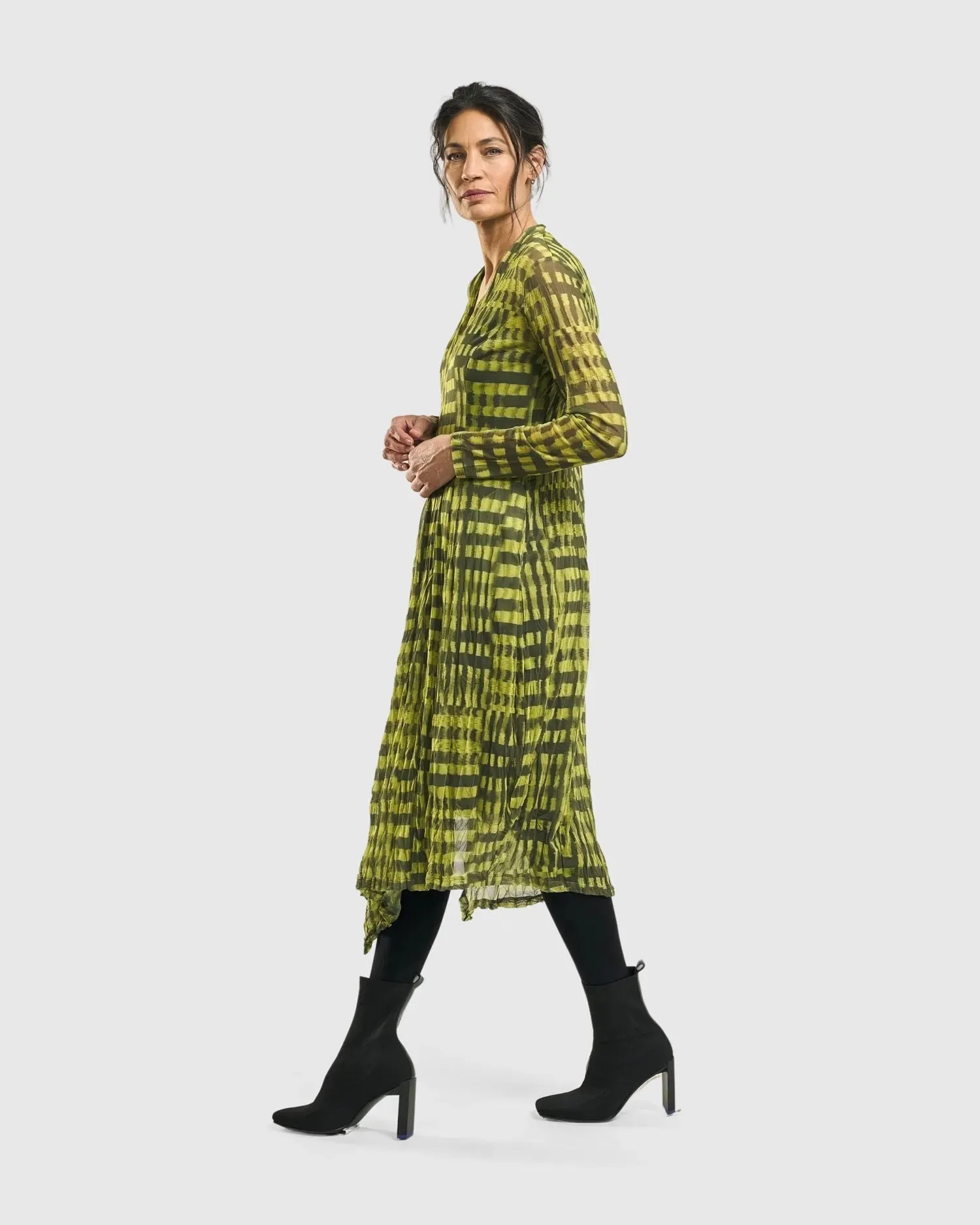 Nirvana A-Line Dress, Yellow