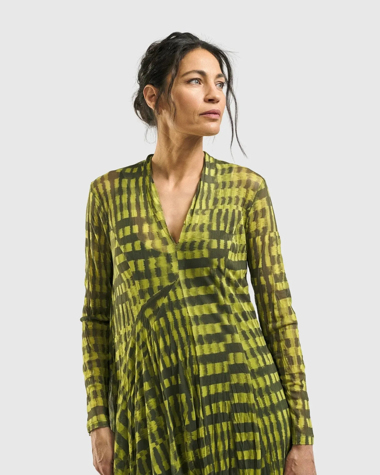 Nirvana A-Line Dress, Yellow