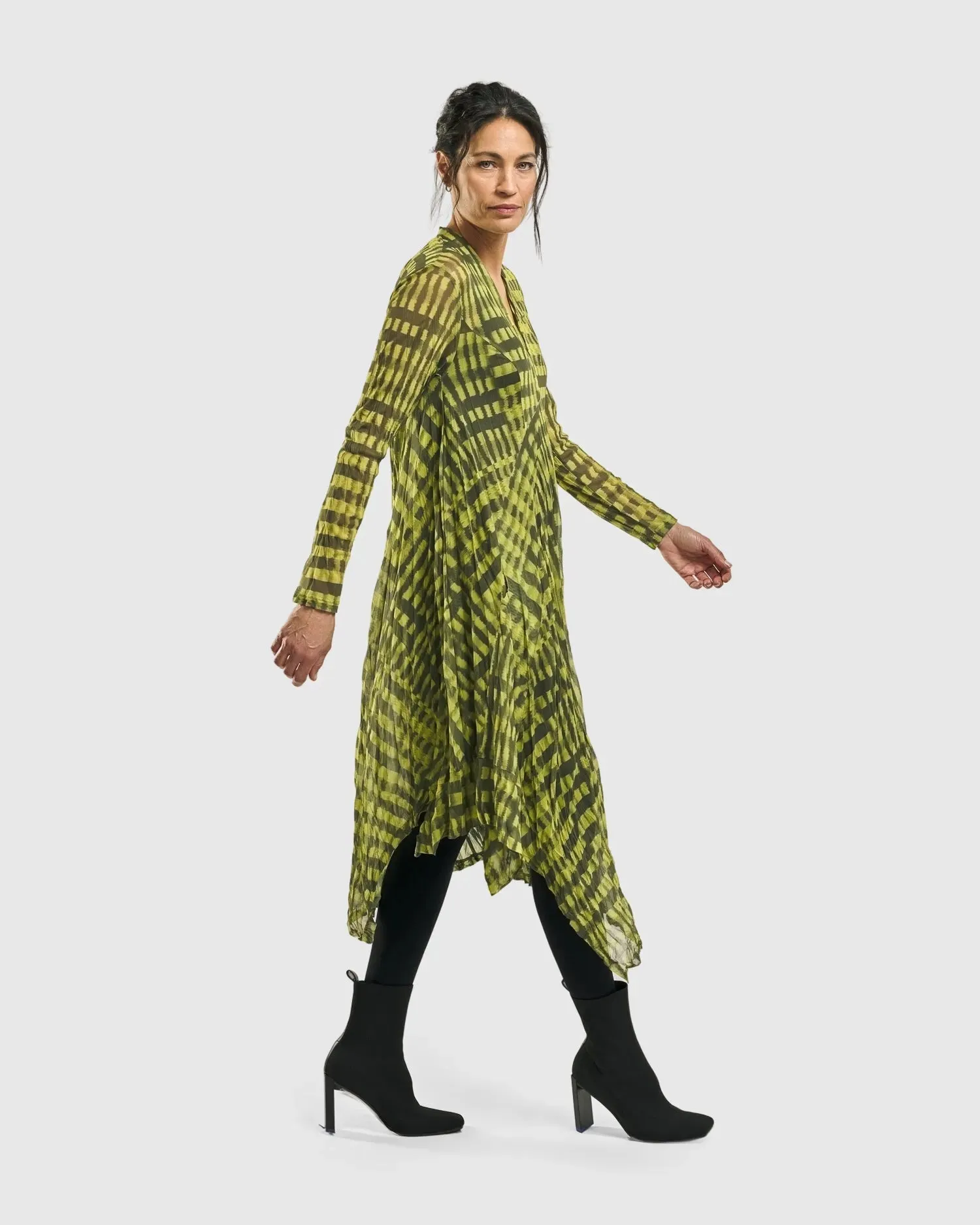 Nirvana A-Line Dress, Yellow