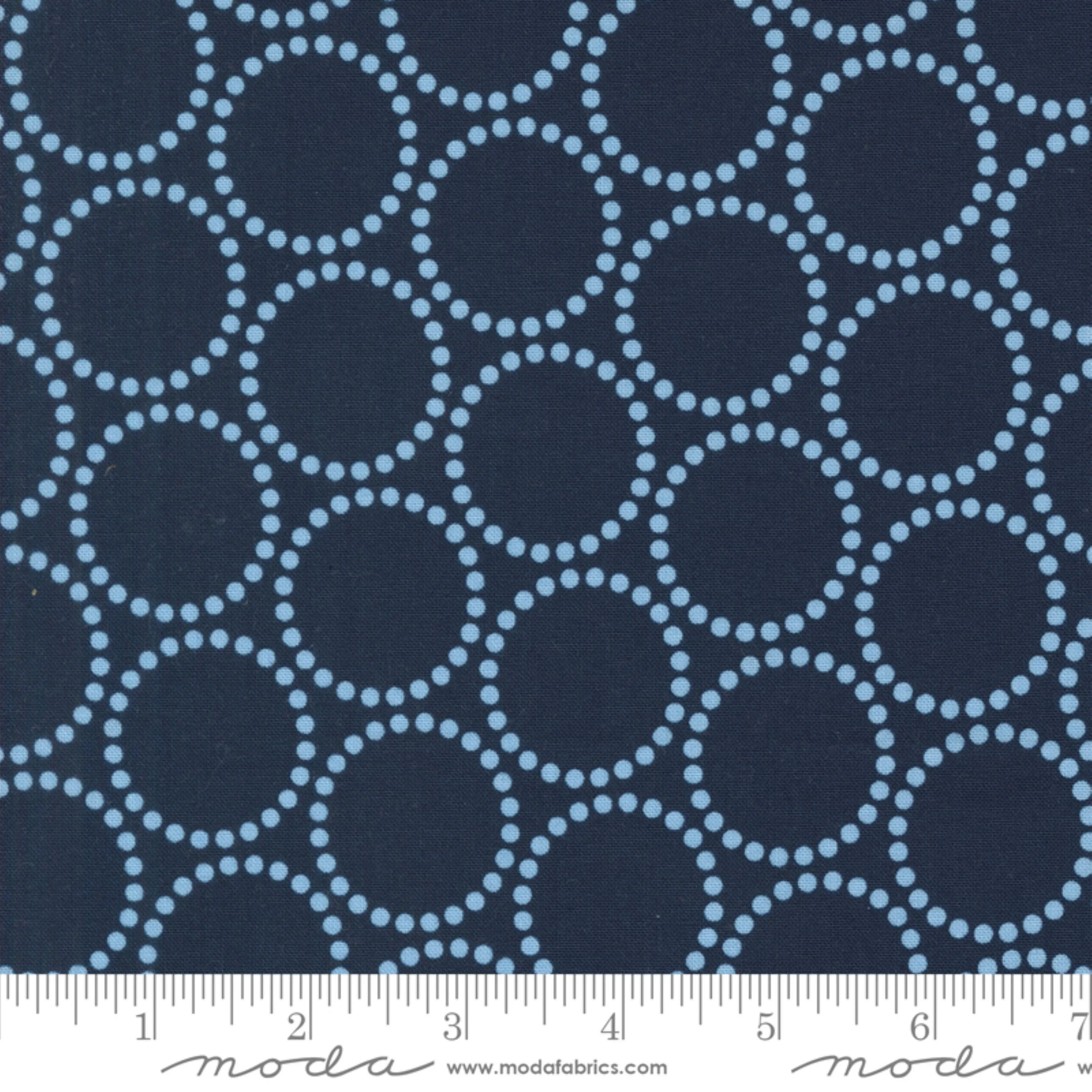 Pearl Dots Peacoat - Love Letter - Lizzy House - Moda