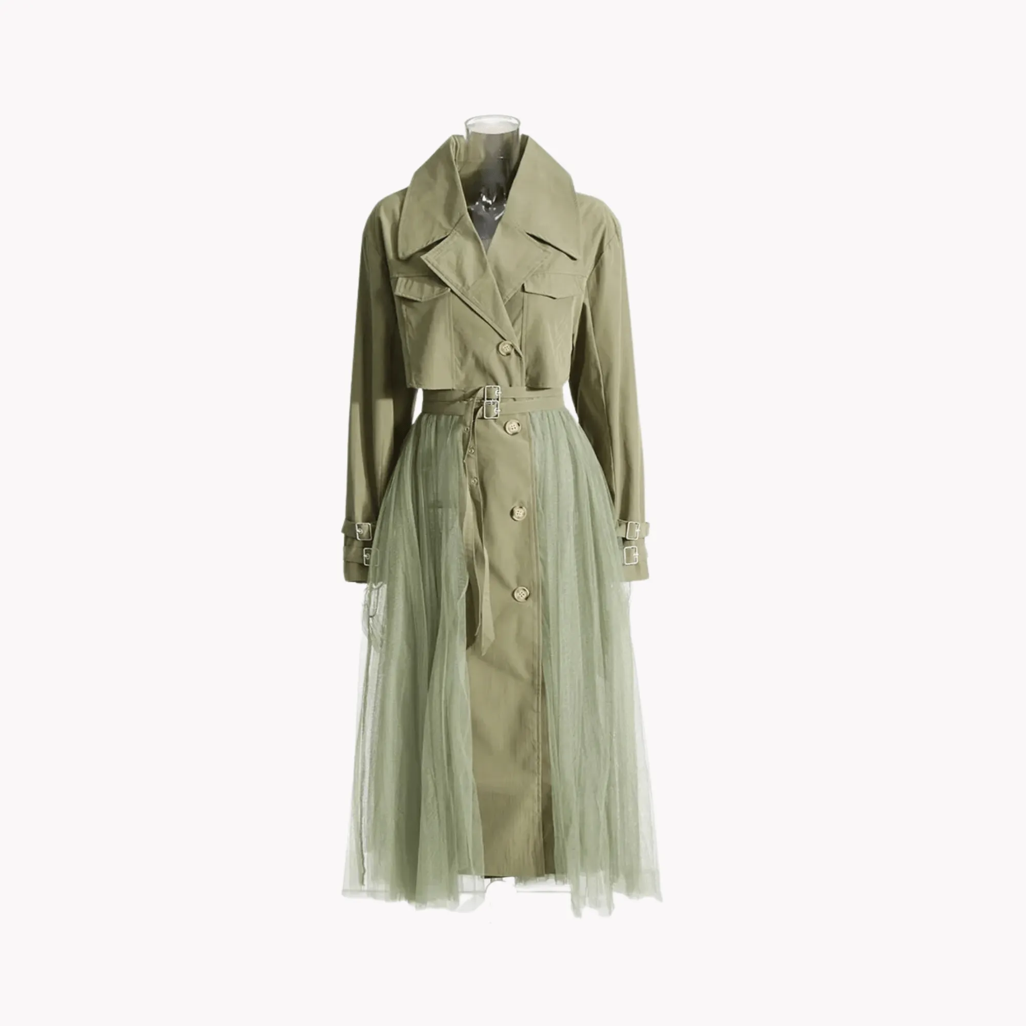 Pre Order:  Tulle Trench Coat - @angelleslife
