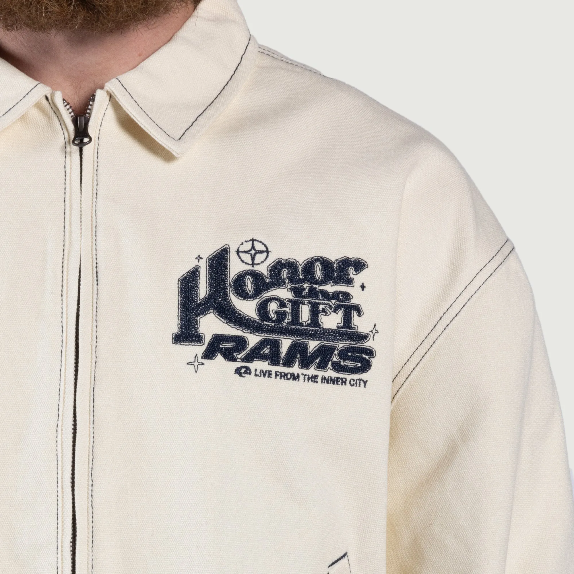 Rams Canvas Jacket - Cream