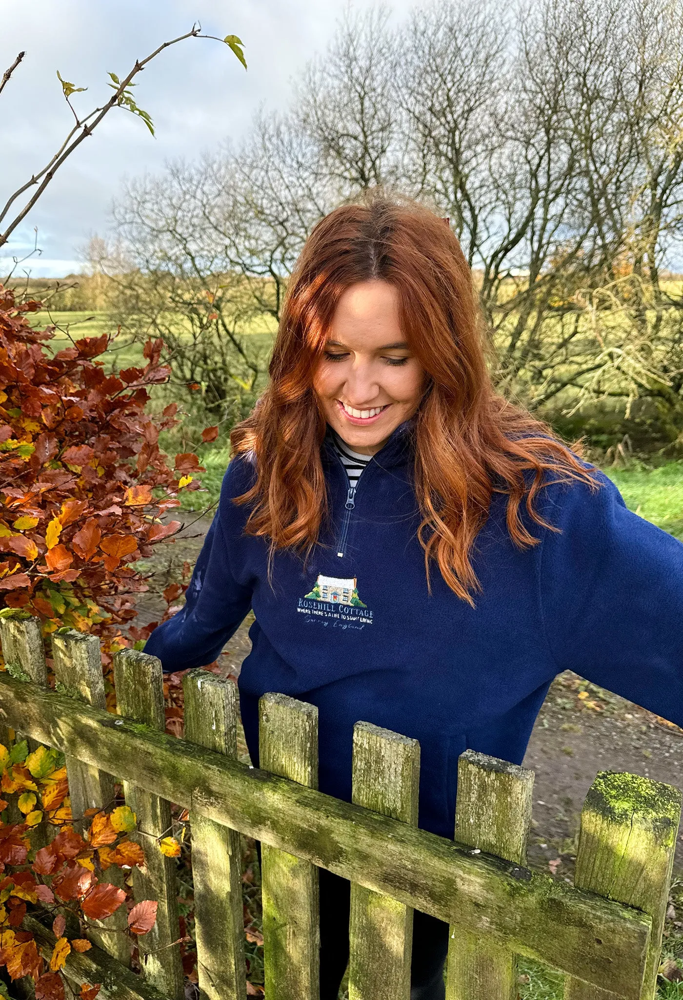 Rosehill Cottage Recycled Polyester Quarter Zip Fleece