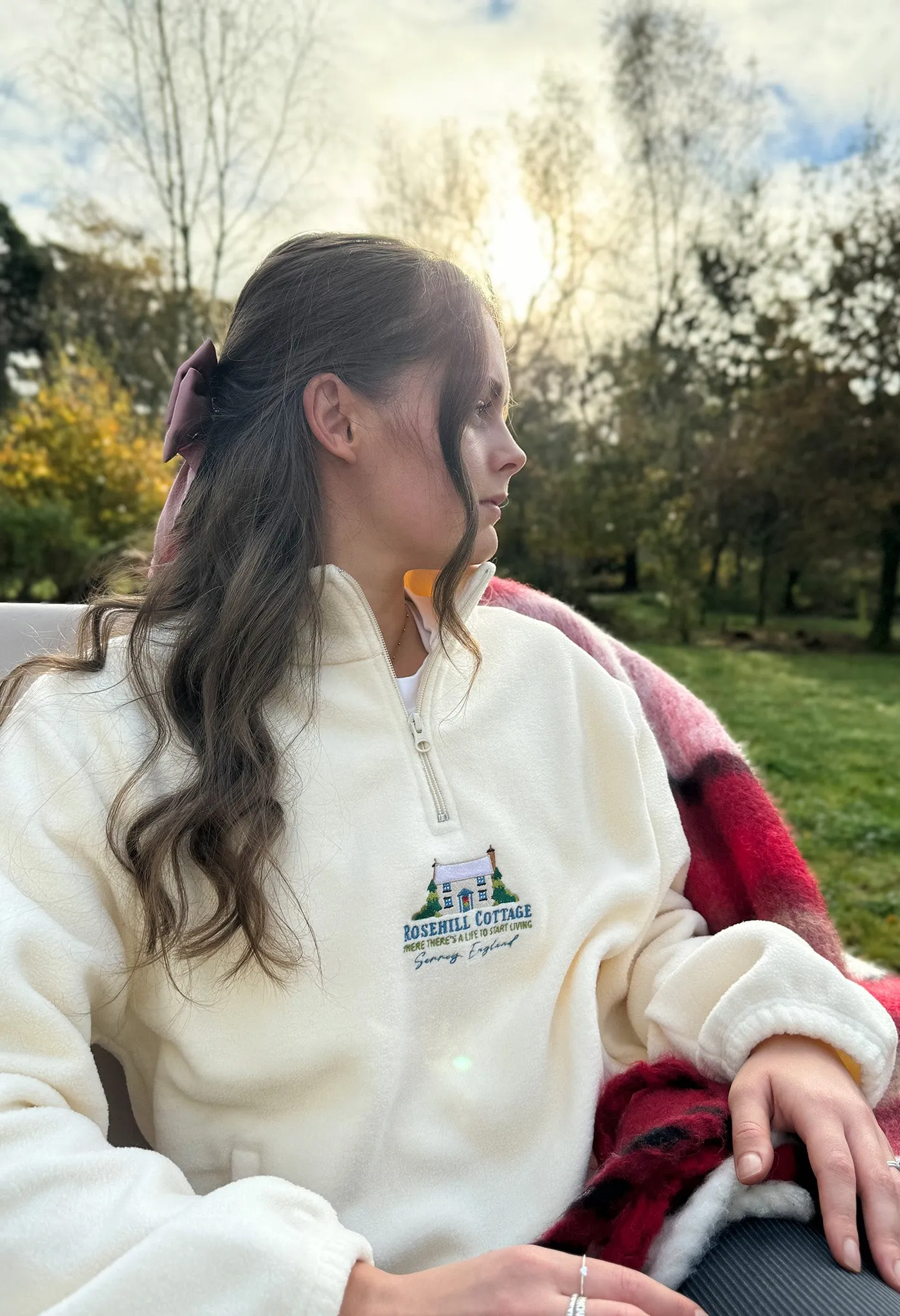Rosehill Cottage Recycled Polyester Quarter Zip Fleece