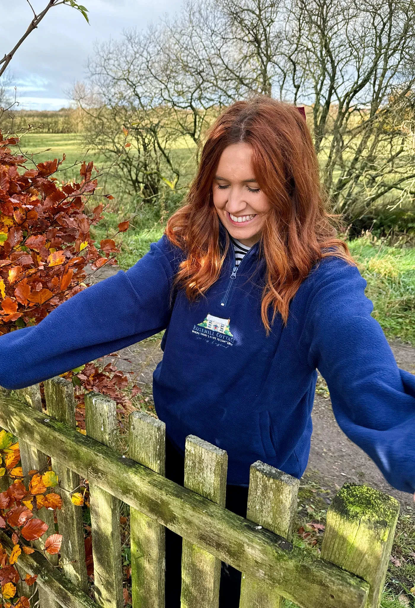 Rosehill Cottage Recycled Polyester Quarter Zip Fleece