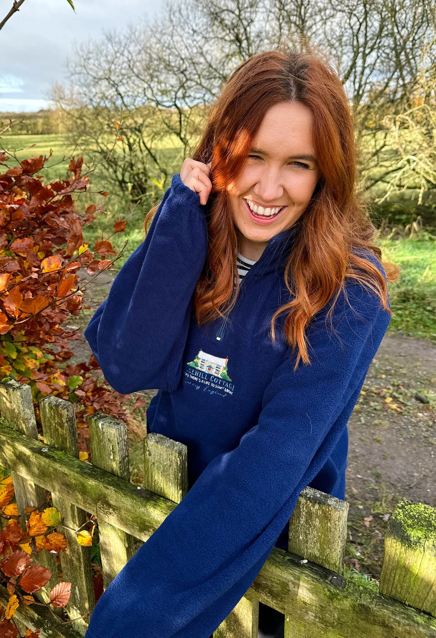 Rosehill Cottage Recycled Polyester Quarter Zip Fleece