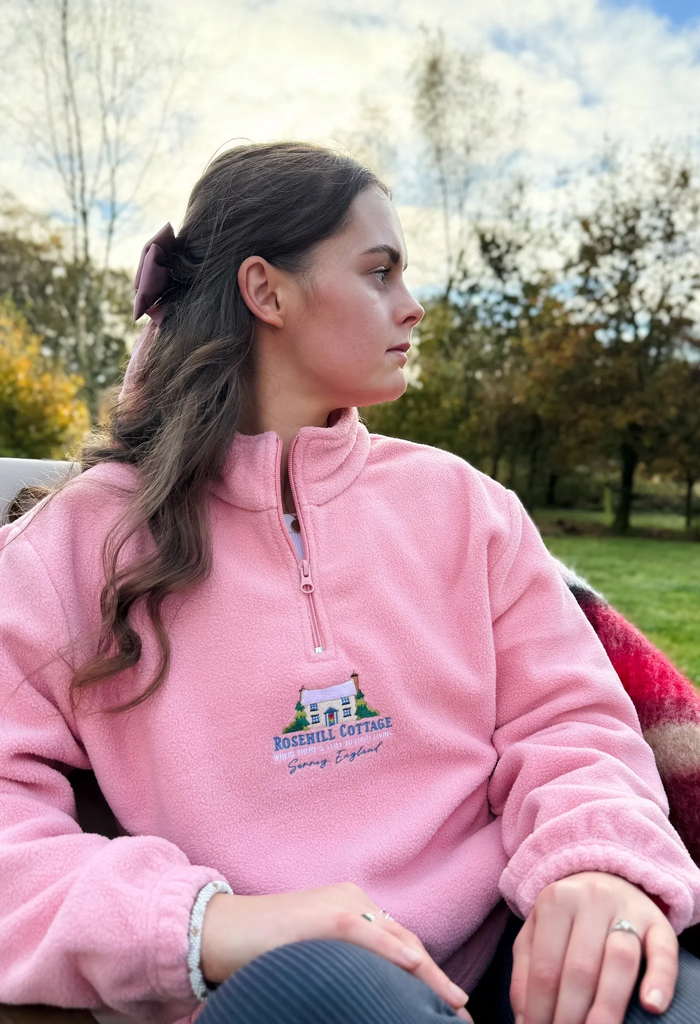 Rosehill Cottage Recycled Polyester Quarter Zip Fleece