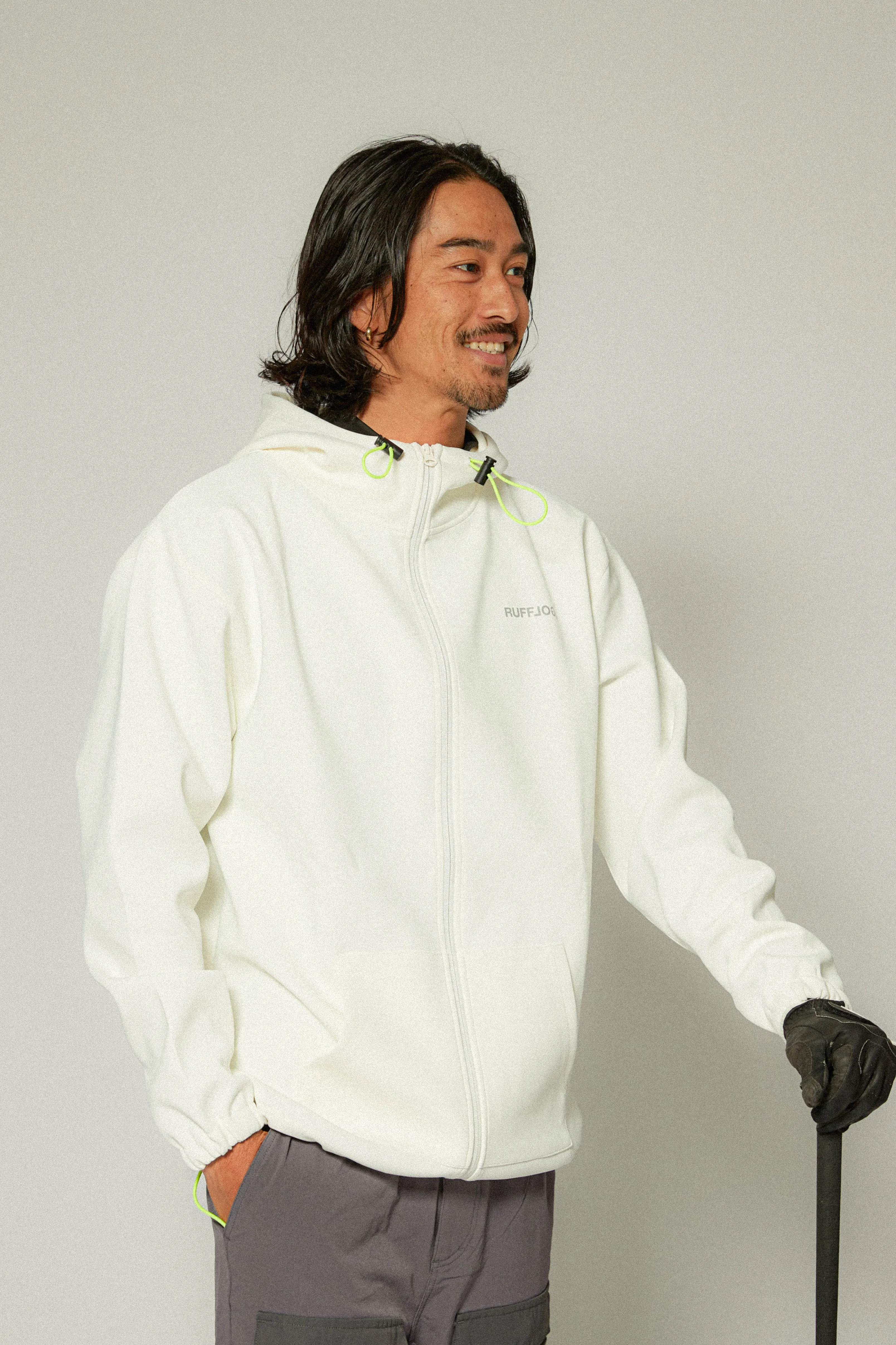 RUFFLOG FULLZIP PARKA WHITE