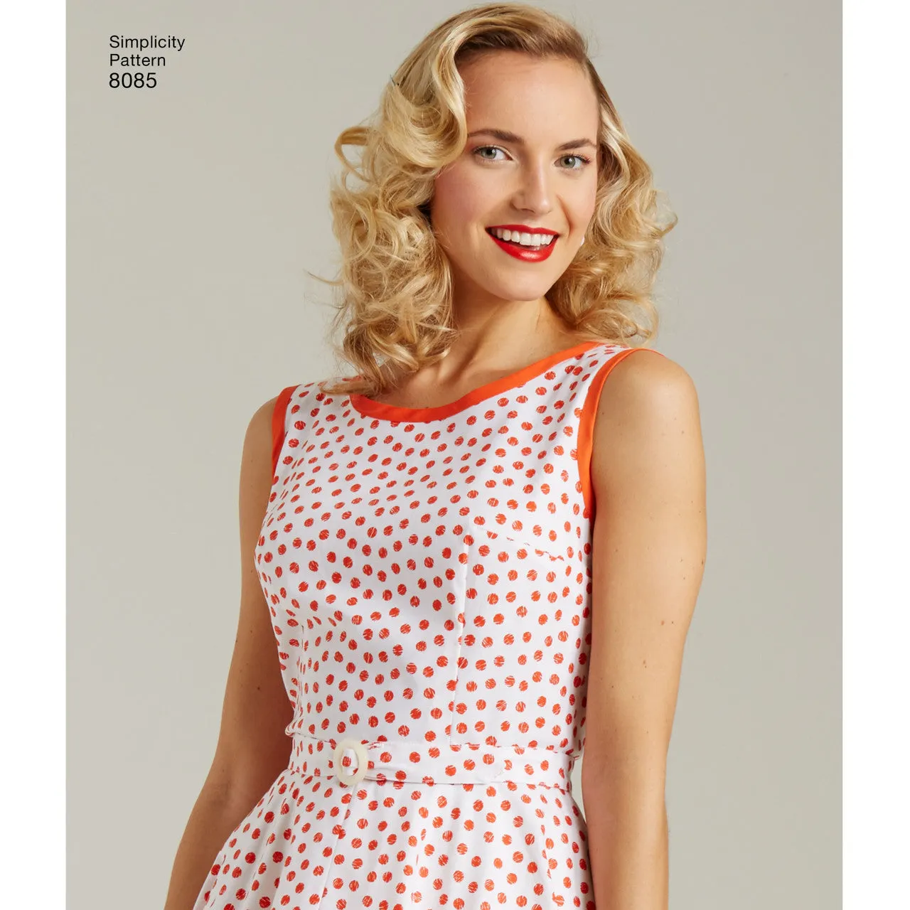Simplicity Pattern S8085 Misses' Vintage 1950s Wrap Dress in 2 Lengths