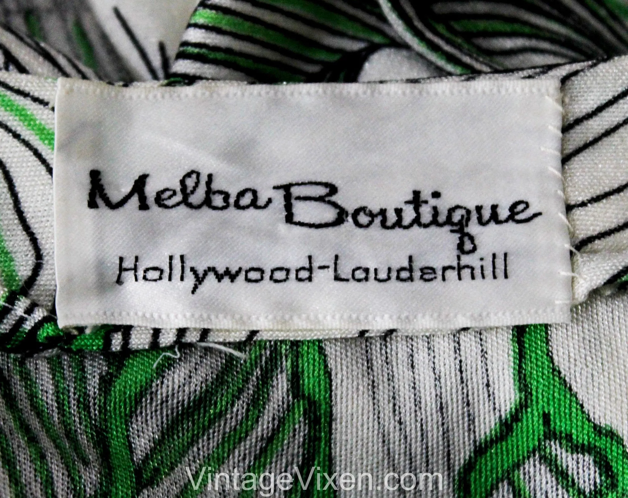 Size 10 Botanical Print Dress & Jacket Set by Maurice - Medium 1960s Designer Boutique Label - Kelly Green Black White Aquatica - Bust 36.5