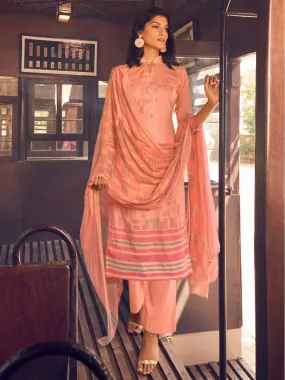Unstitched Cotton Salwar Suit Dress Material With Dupatta