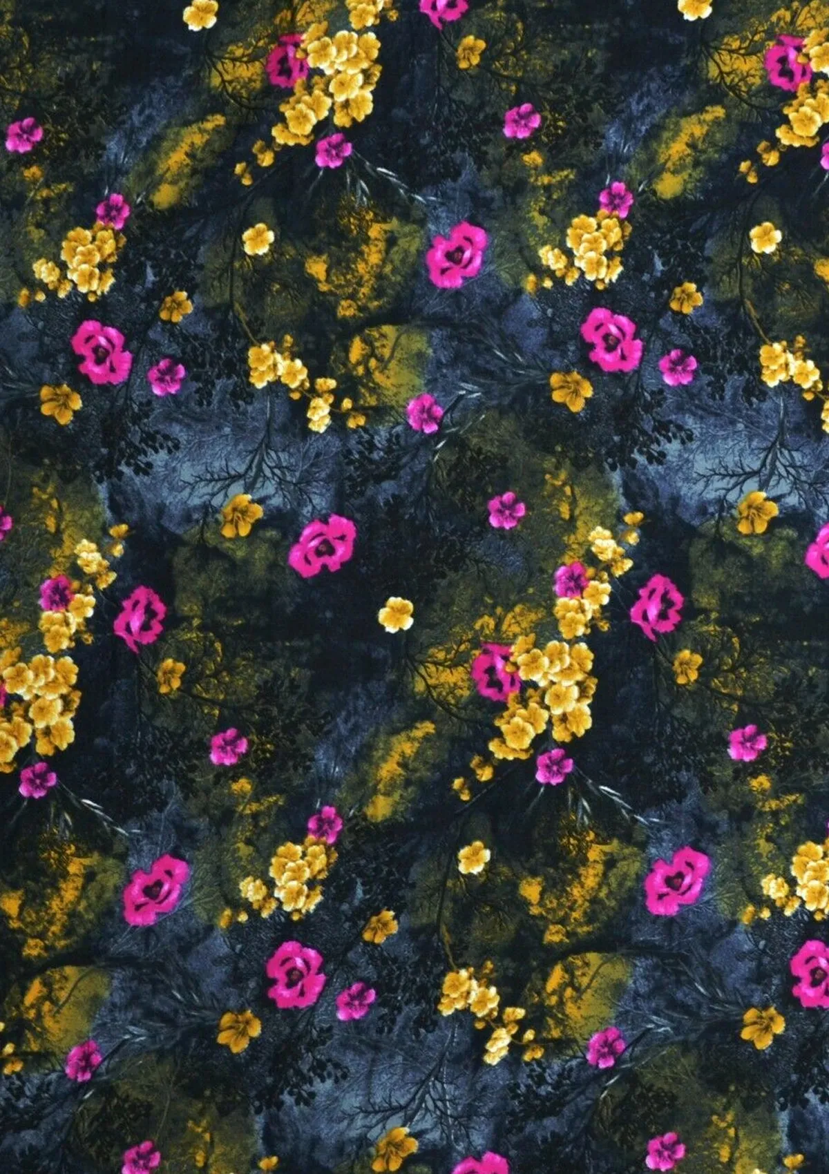 Viscose Shaded Floral Print Soft 60’’ (150cms) Fabric D#193