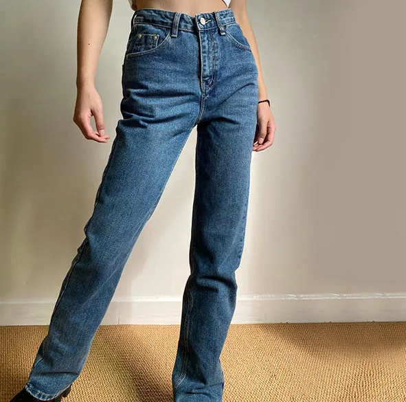 Wenkouban - Key And Lock Straight Jeans